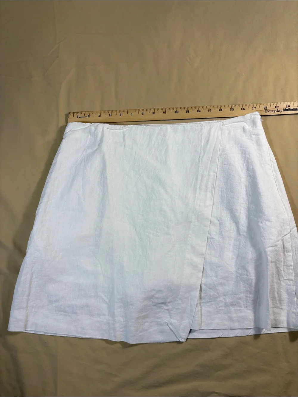 A New Day Linen Blend Wrap Mini Skort White Women's Plus Size 14 NWT